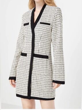 Urban Revivo Tweed Plaid Mini Dress Size L